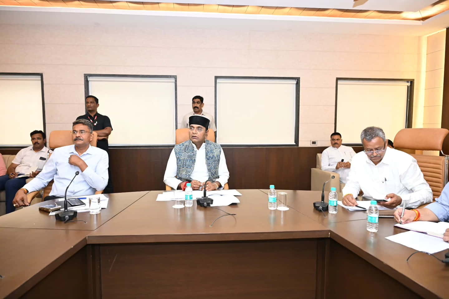 Review meeting on the progress of work of the under construction International Sports Complex